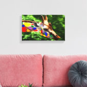 Rainbow Giraffe Leinwanddruck (Insitu (Wohnzimmer))