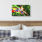Rainbow Giraffe Leinwanddruck (Insitu (Schlafzimmer))