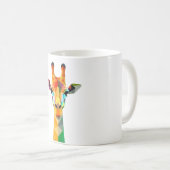 Rainbow Giraffe Leiter Abstraktes Polygon-T-Shirt Kaffeetasse (VorderseiteRechts)