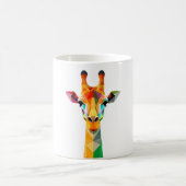 Rainbow Giraffe Leiter Abstraktes Polygon-T-Shirt Kaffeetasse (Mittel)