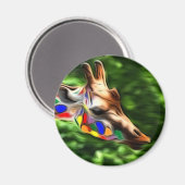 Rainbow Giraffe Magnet (Vorderseite/Rückseite)