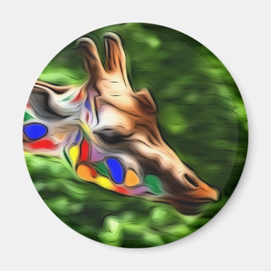 Rainbow Giraffe Magnet (Vorne)