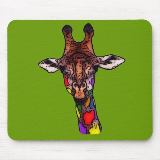 Rainbow Giraffe Mousepad (Vorne)
