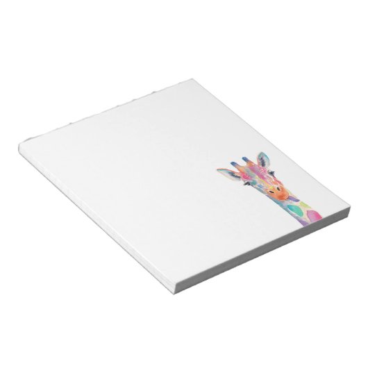 Rainbow Giraffe Notepad Notizblock (angewinkelt)