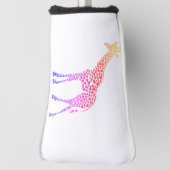 Rainbow Giraffe of Hearts Golf Head Cover Golf Headcover (Rotieren 90)