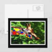 Rainbow Giraffe Postkarte (Vorne/Hinten)