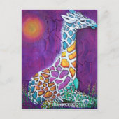 Rainbow Giraffe Postkarte (Vorderseite)