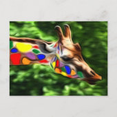 Rainbow Giraffe Postkarte (Vorderseite)