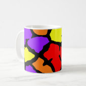 Rainbow Giraffe Print Kaffeetasse (Vorderseite Links)
