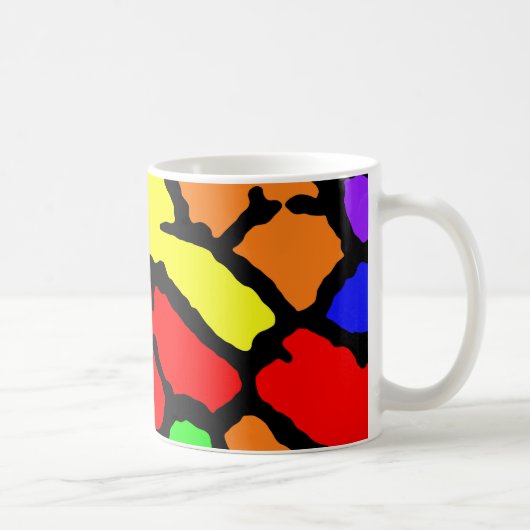 Rainbow Giraffe Print Kaffeetasse (Rechts)