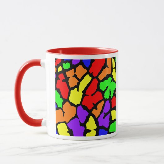 Rainbow Giraffe Print Tasse (Links)