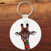 Rainbow Giraffe Schlüsselanhänger (Vorderseite)