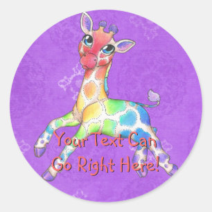 Rainbow Giraffe Stickers