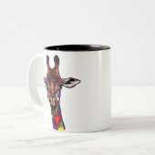 Rainbow Giraffe Tasse (Vorderseite Links)