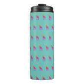 Rainbow Giraffe Tumbler - Aqua Hintergrund Thermosbecher (Vorderseite)
