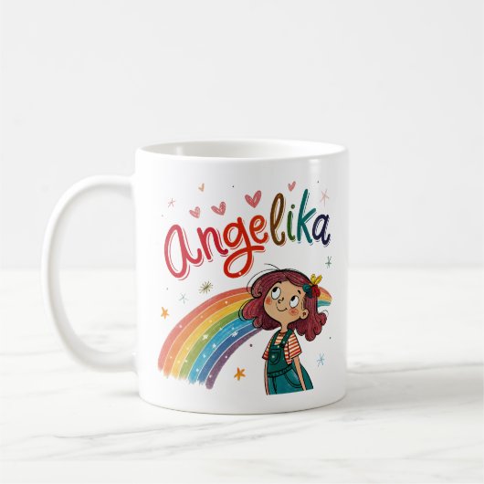 Rainbow Girl Angelika 1 Kaffeetasse (Links)