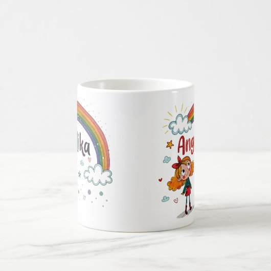 Rainbow Girl Angelika 2 Kaffeetasse (Mittel)