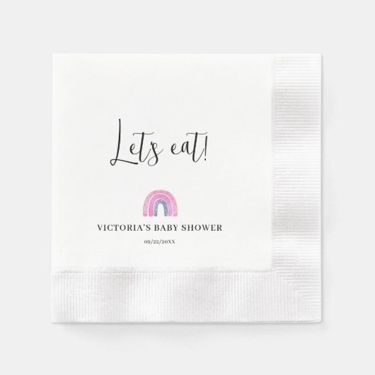  Rainbow Girl Baby Shower Serviette (Vorderseite)