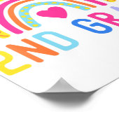 Rainbow Girl Boys Teacher Poster (Ecke)