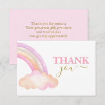 Rainbow Girl Danke Note Card