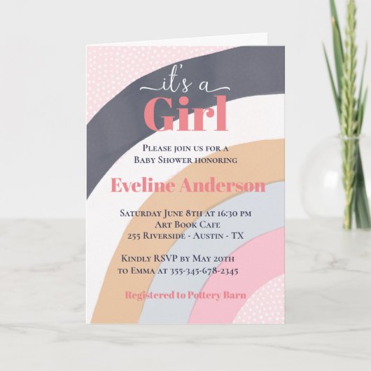 Rainbow Girl Feiertagskarte (Vorderseite)