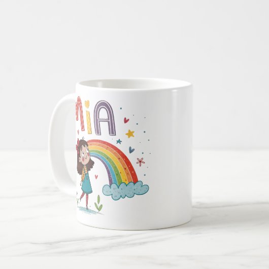 Rainbow Girl Mia 1 Kaffeetasse (Vorderseite Links)