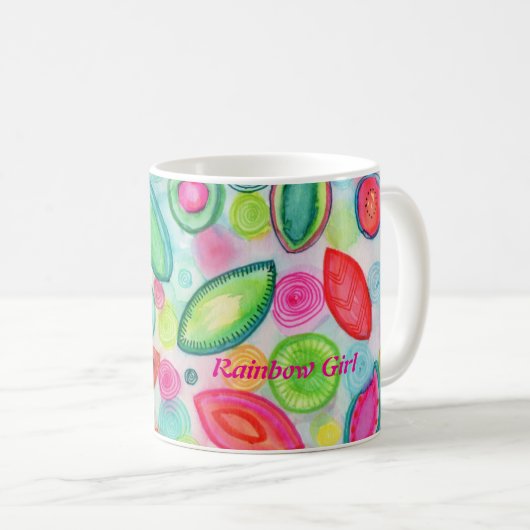 Rainbow Girl Mug Kaffeetasse (VorderseiteRechts)
