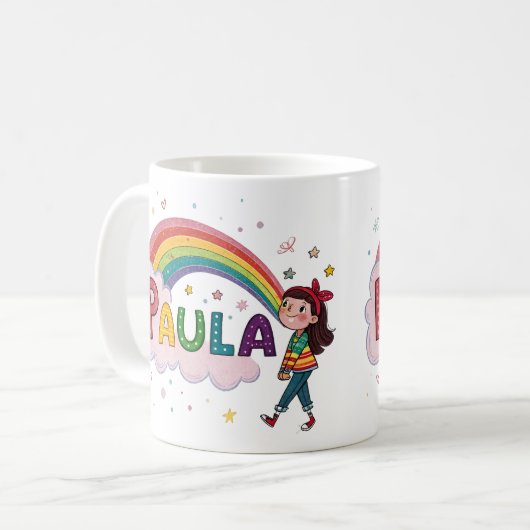 Rainbow Girl Paula 1 Kaffeetasse (Vorderseite Links)