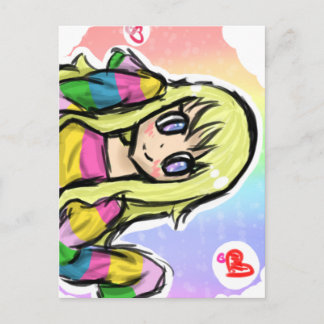 Rainbow Girl Postkarte
