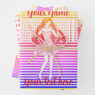 Rainbow girlfriend geschenkpapier set