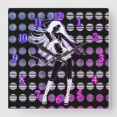 Rainbow girlfriend quadratische wanduhr (Vorderseite)