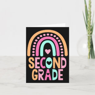 Rainbow Girls Boys Teacher Niedlich 2nd G Karte