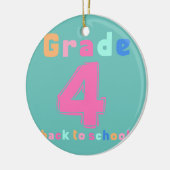 Rainbow Girls Boys Teacher Niedlich 4. Klasse Keramik Ornament (Links)