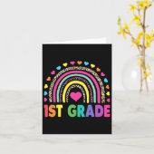 Rainbow Girls Boys Teacher Team 1. Klasse Karte (Gelbe Blume)