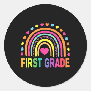 Rainbow Girls Boys Teacher Team 1. Klasse Runder Aufkleber