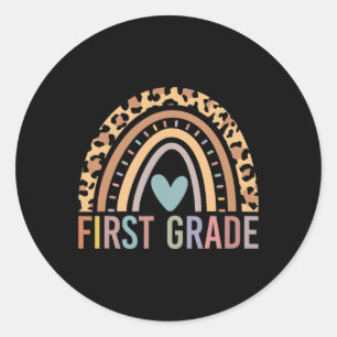 Rainbow Girls Boys Teacher Team 1. Klasse Runder Aufkleber