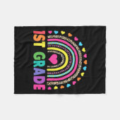 Rainbow Girls Boys Teacher Team 1st Gr Fleecedecke (Vorderseite (Horizontal))