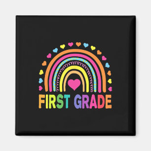 Rainbow Girls Boys Teacher Team 1st Gr Magnet