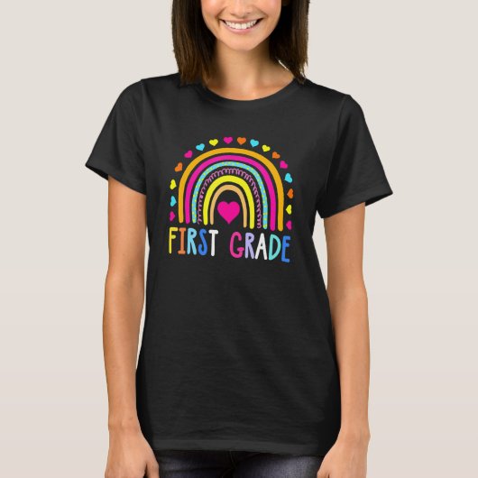 Rainbow Girls Boys Teacher Team 1st Gr T-Shirt (Vorderseite)