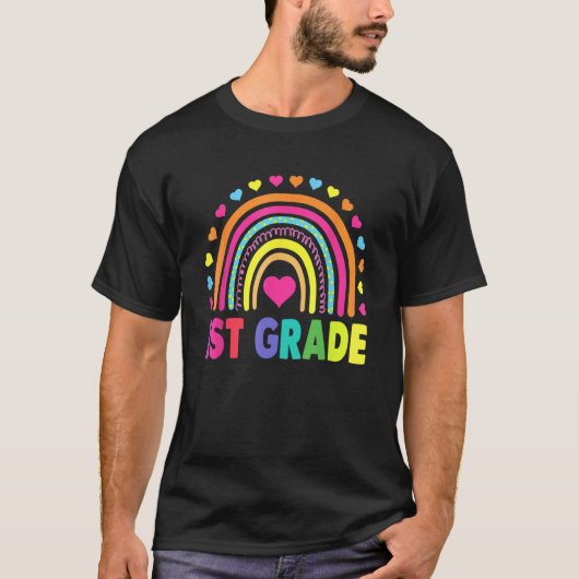 Rainbow Girls Boys Teacher Team 1st Gr T-Shirt (Vorderseite)