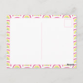 Rainbow Girls Einladung zum Geburtstag Postkarte (Rückseite)