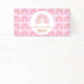 Rainbow Girls erste Geburtstagsparty Banner (InSitu)