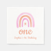 Rainbow Girls erste Geburtstagsparty Napkins Serviette (Vorderseite)