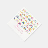 Rainbow Girls Erste Geburtstagsparty Serviette (Ecke)