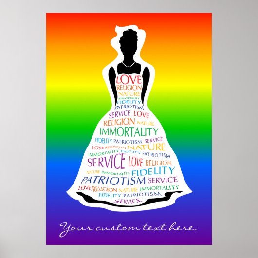 Rainbow Girls, Freemason Youth Custom Poster Gesch (Vorne)