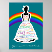 Rainbow Girls, Masonic Custom Poster Wall Art Gesc (Vorne)