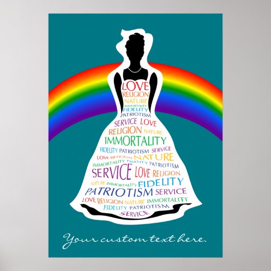 Rainbow Girls, Masonic Custom Poster Wall Art Gesc (Vorne)