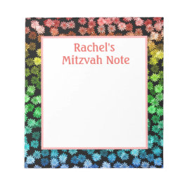 Rainbow Girls Mitzvah Notes Notepad Notizblock