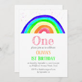 Rainbow Giro Einladung (Vorne/Hinten)