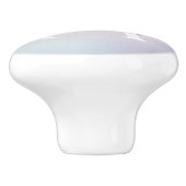 Rainbow-Glam-Glitzer-Tropfen mit Monogramm Keramikknauf (Seitenansicht)